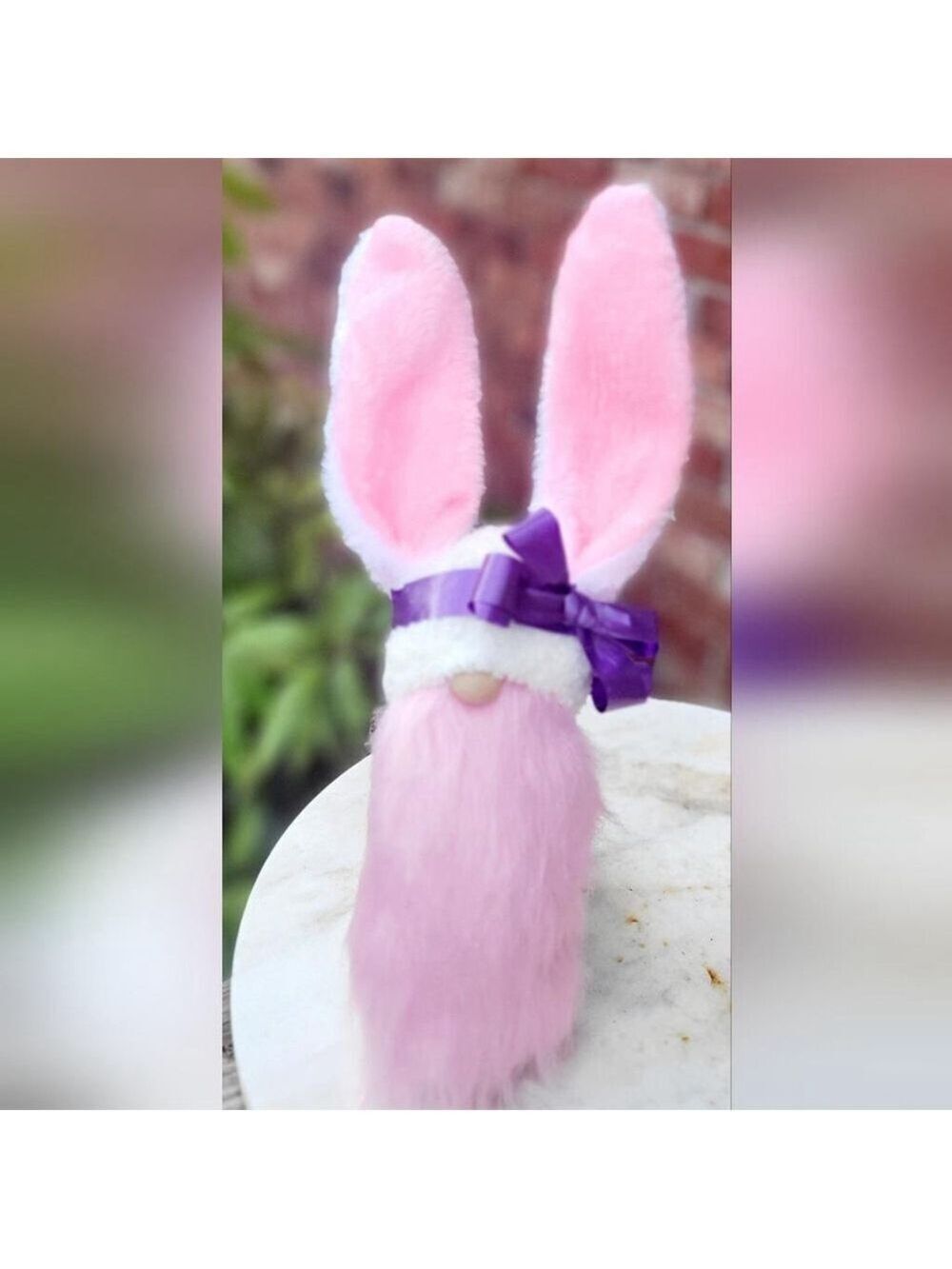Easter Bunny Gnome Decor Pink and Purple 15 Inch